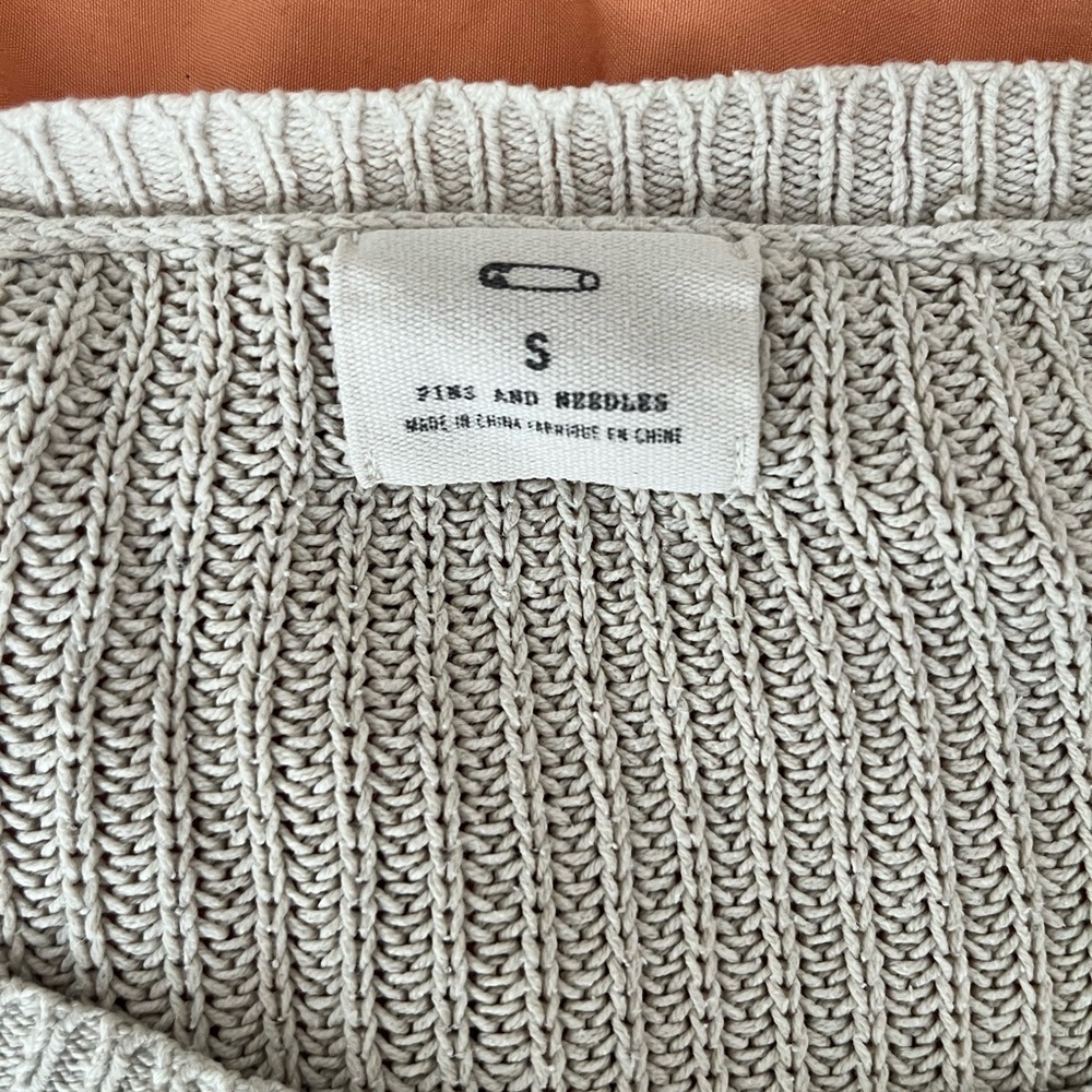 Pins & Needles Textured Knit Top in Cream